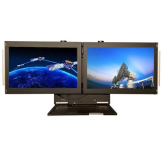 KVM-2402W2上架式 24"双屏KVM控制台